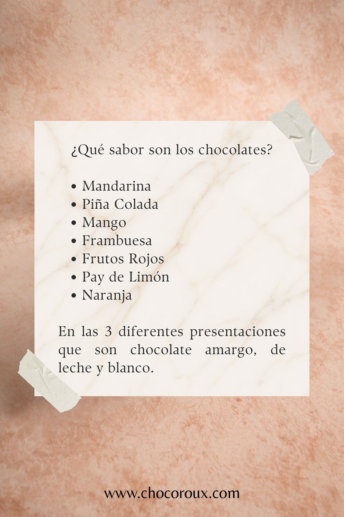 Caja Blanca de Chocolates 21 Citas para Parejas Relleno Frutal y Cacao Mexicano Fondo Marmol